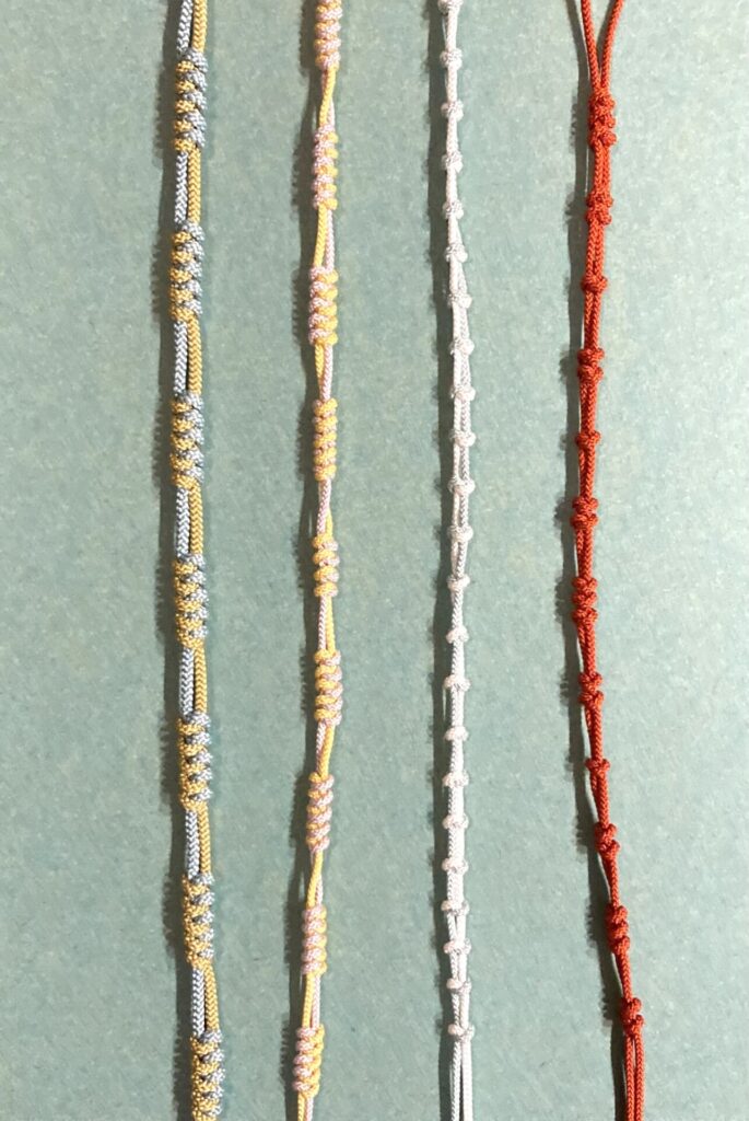 つゆ結び　男結び　の見本